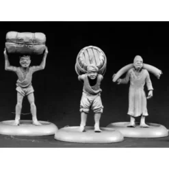Reaper Miniatures Bearers And Porters (3) #50102 Chronoscope D&D RPG Mini Figure - Your Source for Gaming Essentials* Tabletop Miniatures