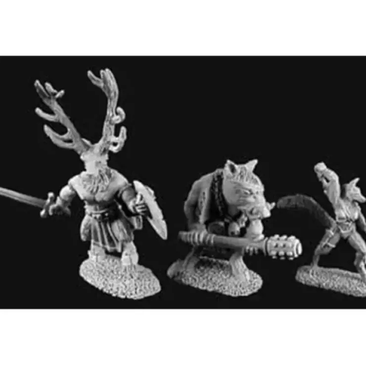 Tabletop Miniatures>Reaper Miniatures Beastmen Of the Wyld #02900 Dark Heaven Unpainted Metal - Your Source for Gaming Essentials