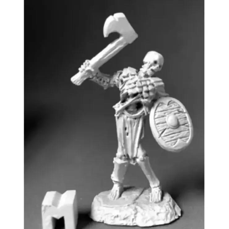 Tabletop Miniatures>Reaper Miniatures Bog Skeleton (Axe & Shield) #03901 DHL Unpainted Metal Figure - Your Source for Gaming Essentials