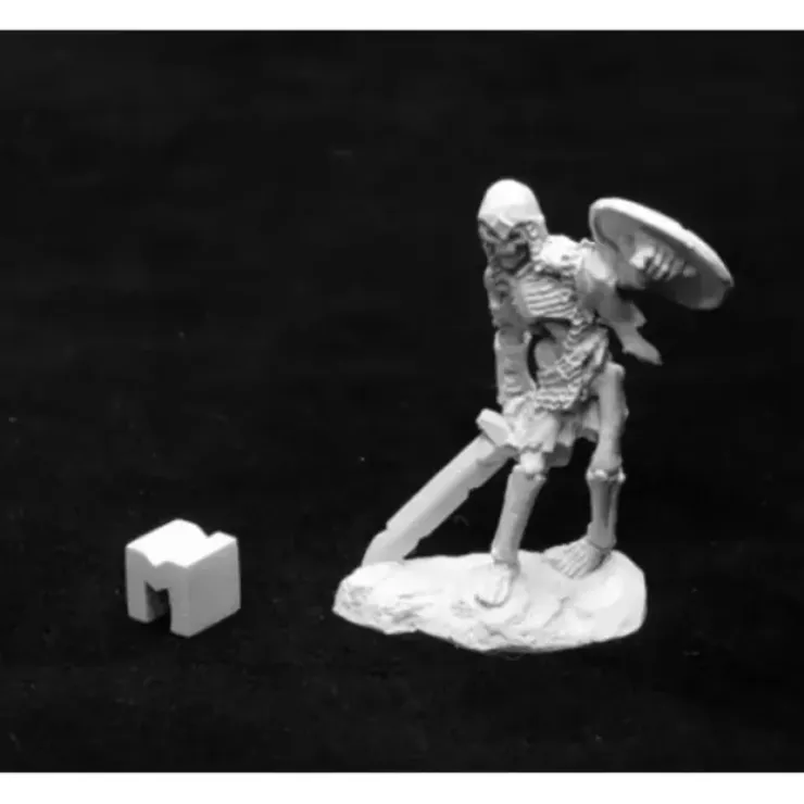 Tabletop Miniatures>Reaper Miniatures Bog Skeleton with Sword & Shield #03944 Unpainted Metal Mini - Your Source for Gaming Essentials