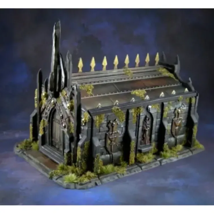 Tabletop Miniatures>Reaper Miniatures Bones Obsidian Crypt #77637 Unpainted Plastic Building Scenery - Your Source for Gaming Essentials