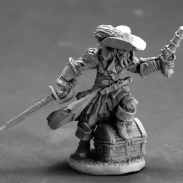 Tabletop Miniatures>Reaper Miniatures Captain Razig Undead Pirate 03615 Dark Heaven Unpainted Metal - Your Source for Gaming Essentials