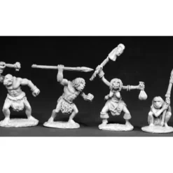 Tabletop Miniatures>Reaper Miniatures Caveman Pack (4 Pieces) #02395 Dark Heaven Unpainted Metal - Your Source for Gaming Essentials