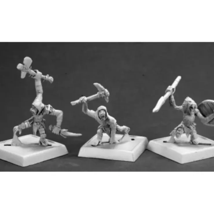 Tabletop Miniatures>Reaper Miniatures Charau-Ka Warriors (3) #60093 Pathfinder Unpainted RPG Figure - Your Source for Gaming Essentials