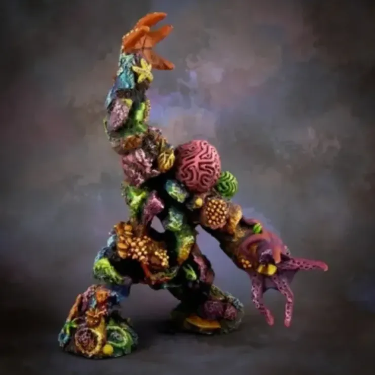 Tabletop Miniatures>Reaper Miniatures Coral Golem #77628 Bones Unpainted Plastic Figure - Your Source for Gaming Essentials
