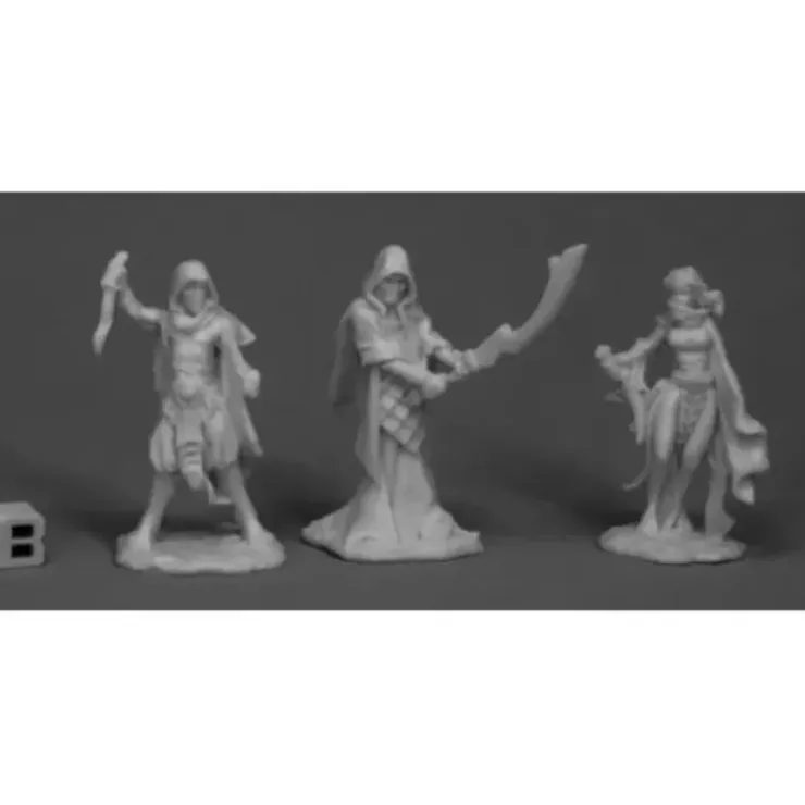 Tabletop Miniatures>Reaper Miniatures Cultists (3)77517 Bones Unpainted RPG D&D Figure - Your Source for Gaming Essentials