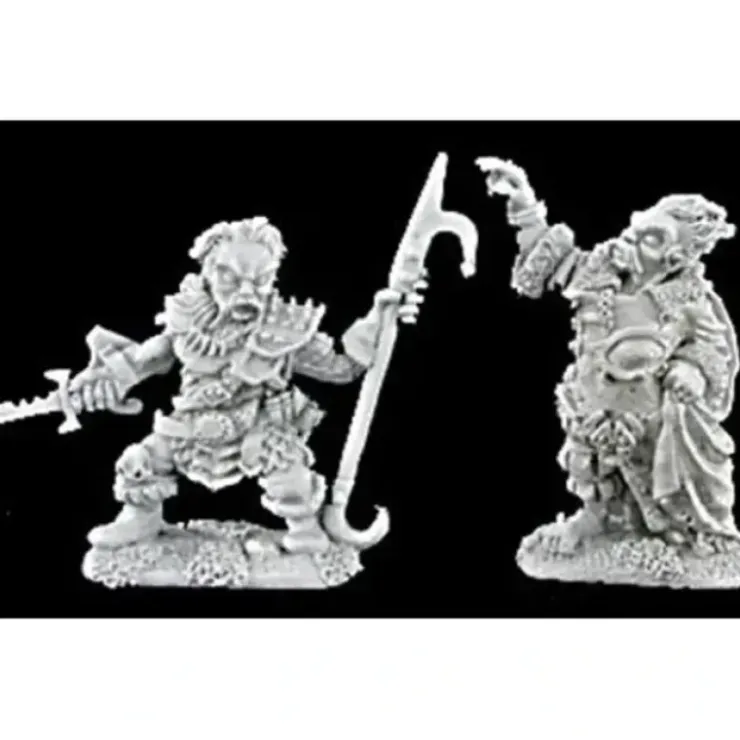 Tabletop Miniatures>Reaper Miniatures Derro Captain & Sorcerer #02944 Dark Heaven Unpainted Metal - Your Source for Gaming Essentials