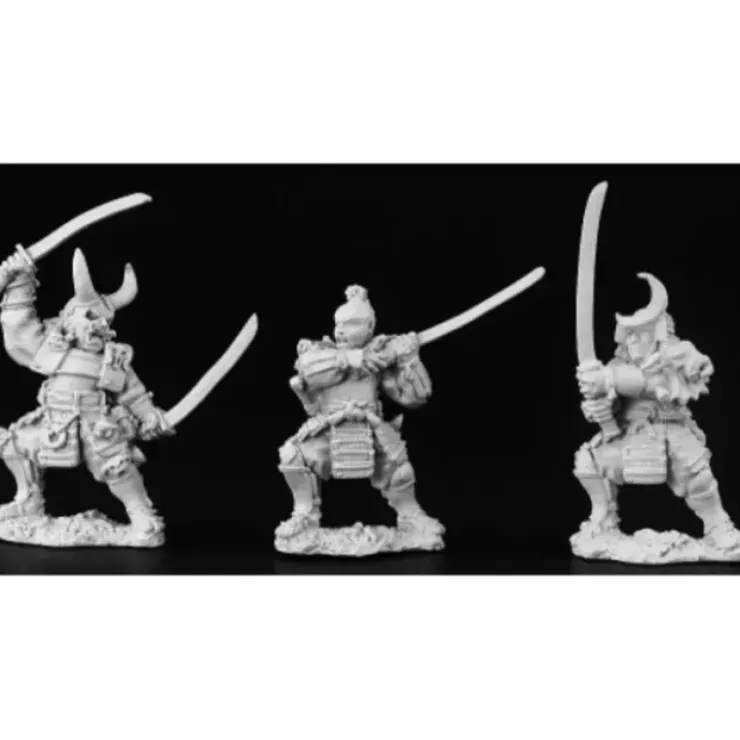 Tabletop Miniatures>Reaper Miniatures DHL Classics: Samurai (3) #03460 Dark Heaven Unpainted Metal - Your Source for Gaming Essentials