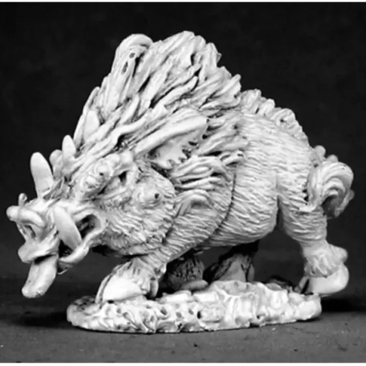 Tabletop Miniatures>Reaper Miniatures Dire Boar #02527 Dark Heaven Legends Unpainted Metal Figure - Your Source for Gaming Essentials