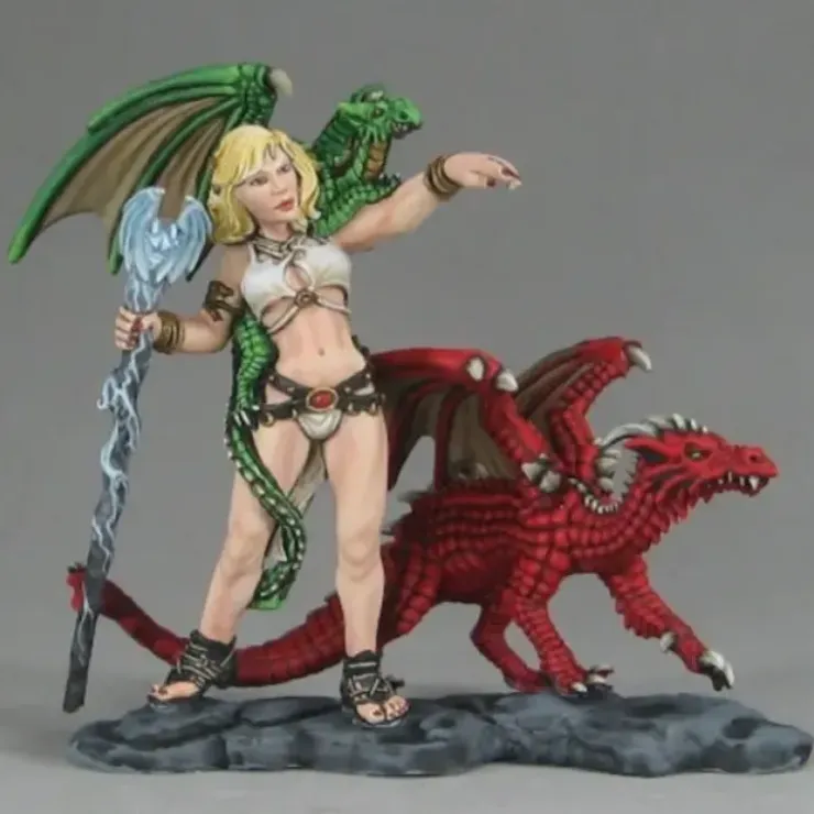 Tabletop Miniatures>Reaper Miniatures Dragon Summoner (54mm) #01446 Unpainted Metal Mini Figure - Your Source for Gaming Essentials