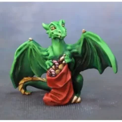 Tabletop Miniatures>Reaper Miniatures Dragon with Stocking #01631 Unpainted Bones USA Plastic Mini - Your Source for Gaming Essentials