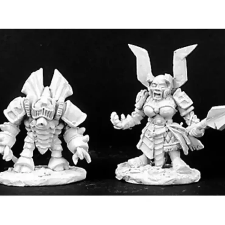 Tabletop Miniatures>Reaper Miniatures Duergar Cleric and Golem #02988 Dark Heaven Unpainted Metal - Your Source for Gaming Essentials