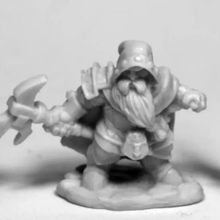 Tabletop Miniatures>Reaper Miniatures Durok, Dwarf Ranger #77480 Bones Unpainted Plastic Mini Figure - Your Source for Gaming Essentials