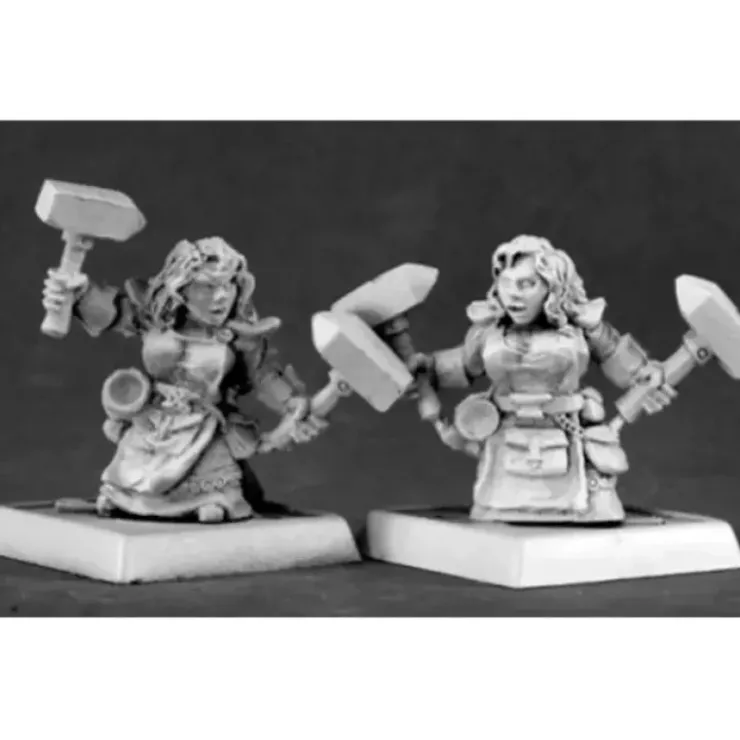 Tabletop Miniatures>Reaper Miniatures Dwarf Forgemaidens (9) #06209 Warlord Army Pack Unpainted Mini - Your Source for Gaming Essentials