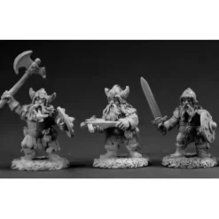 Tabletop Miniatures>Reaper Miniatures Dwarf Warriors (3 Pcs) #03351 Dark Heaven Unpainted Metal - Your Source for Gaming Essentials