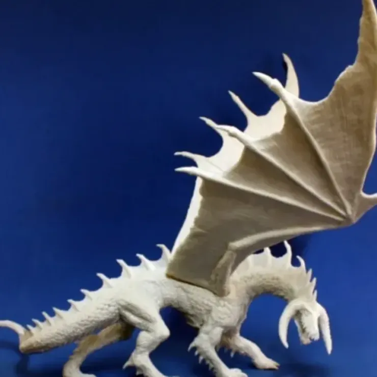 Tabletop Miniatures>Reaper Miniatures Ebonwrath, Dragon #77102 Bones Unpainted Plastic Mini Figure - Your Source for Gaming Essentials