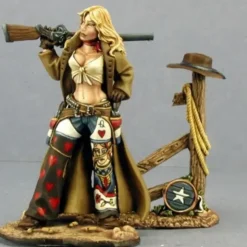 Tabletop Miniatures>Reaper Miniatures Ellen Stone, Cowgirl (54mm) #01445 Unpainted Metal Mini Figure - Your Source for Gaming Essentials