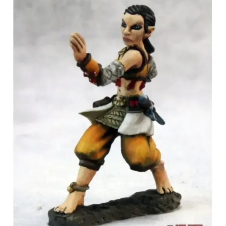 Tabletop Miniatures>Reaper Miniatures Esmeria Female Half Elf Monk 03654 Dark Heaven Unpainted Mini - Your Source for Gaming Essentials