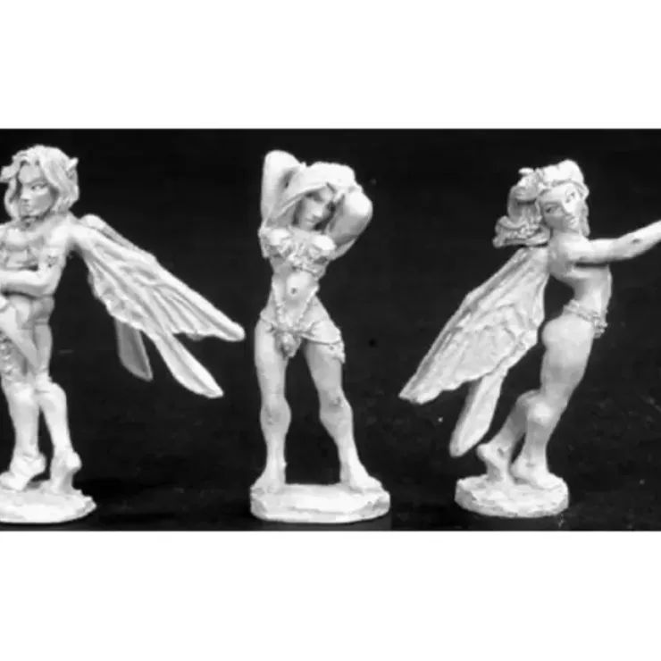 Tabletop Miniatures>Reaper Miniatures Fairies (2 Pieces) & Nymph #02741 Dark Heaven Unpainted Metal - Your Source for Gaming Essentials