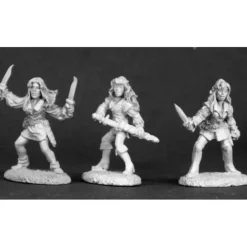 Tabletop Miniatures>Reaper Miniatures Female Rogues (3 Pcs) #03297 Dark Heaven Unpainted Metal - Your Source for Gaming Essentials