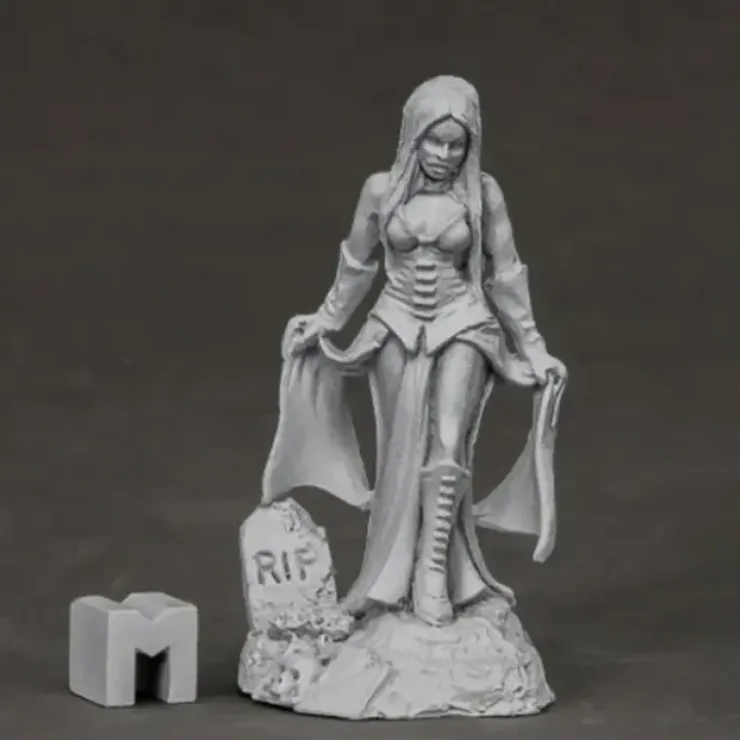Tabletop Miniatures>Reaper Miniatures Female Vampire#03853 Dark Heaven Unpainted Metal - Your Source for Gaming Essentials