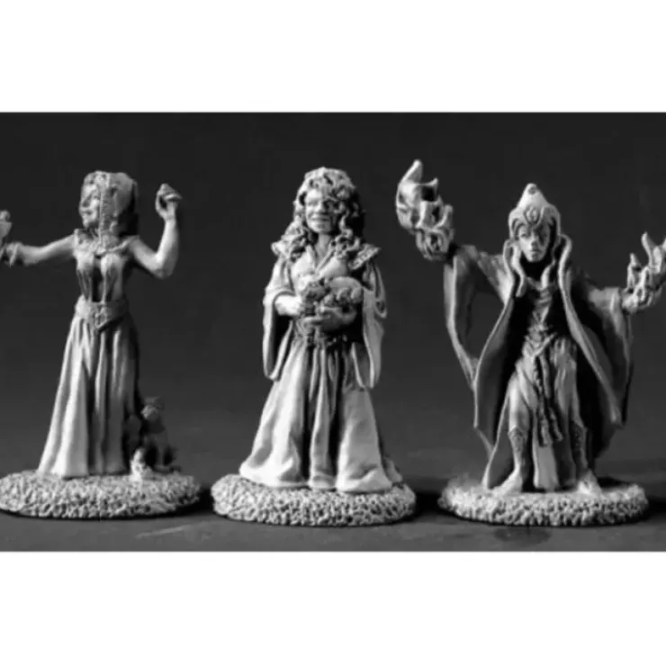 Tabletop Miniatures>Reaper Miniatures Female Wizard (3 Pcs) #03375 Dark Heaven Unpainted Metal - Your Source for Gaming Essentials