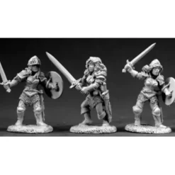 Tabletop Miniatures>Reaper Miniatures Fighting Women (3 Pcs) #03327 Dark Heaven Unpainted Metal - Your Source for Gaming Essentials