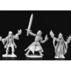 Tabletop Miniatures>Reaper Miniatures Fire Wizards (3 Pcs) #03454 Dark Heaven Unpainted Metal - Your Source for Gaming Essentials