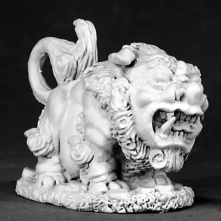 Tabletop Miniatures>Reaper Miniatures Giant Foo Dog 02487 Dark Heaven Legends Unpainted Metal Figure - Your Source for Gaming Essentials