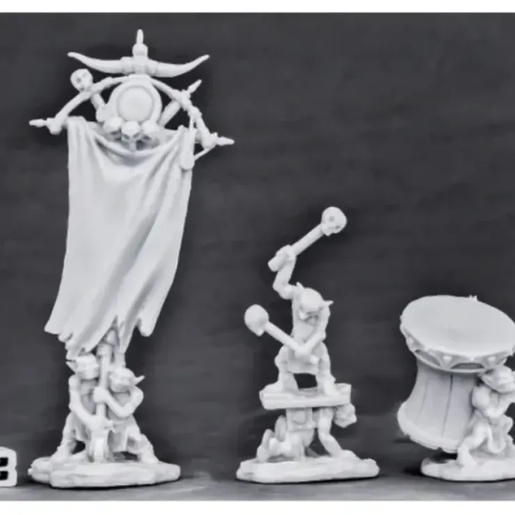Tabletop Miniatures>Reaper Miniatures Goblin Honor Guard#77567 Bones Unpainted Plastic Mini Figure - Your Source for Gaming Essentials