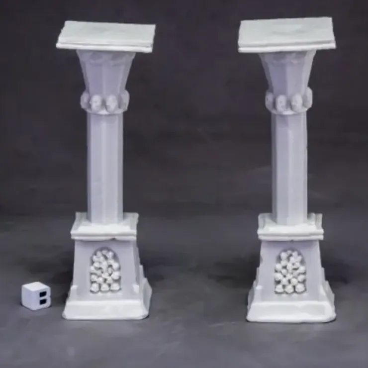 Tabletop Miniatures>Reaper Miniatures Graveyard Column (x2) #77638 Bones Unpainted Plastic Mini - Your Source for Gaming Essentials