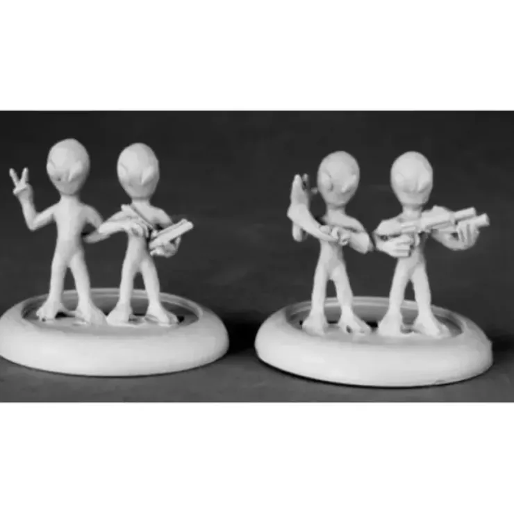 Tabletop Miniatures>Reaper Miniatures Gray Aliens (4) #50130 Chronoscope Metal D&D RPG Mini Figure - Your Source for Gaming Essentials