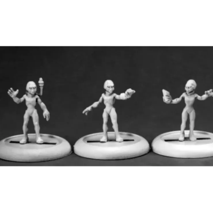 Tabletop Miniatures>Reaper Miniatures Gray Aliens II (3) #50255 Chronoscope D&D RPG Mini Figure - Your Source for Gaming Essentials
