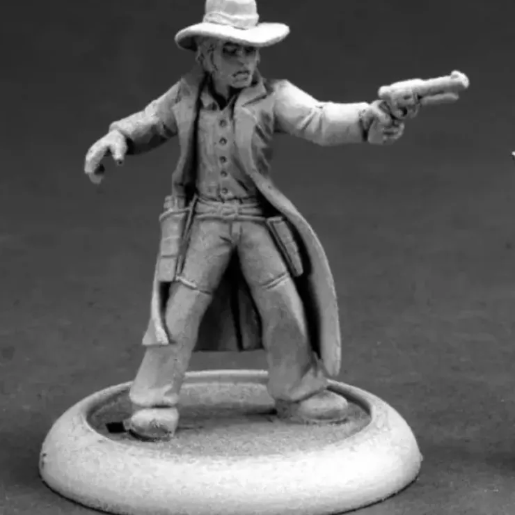 Tabletop Miniatures>Reaper Miniatures Gunslinger #59007 Savage Worlds Unpainted RPG D&D Mini Figure - Your Source for Gaming Essentials