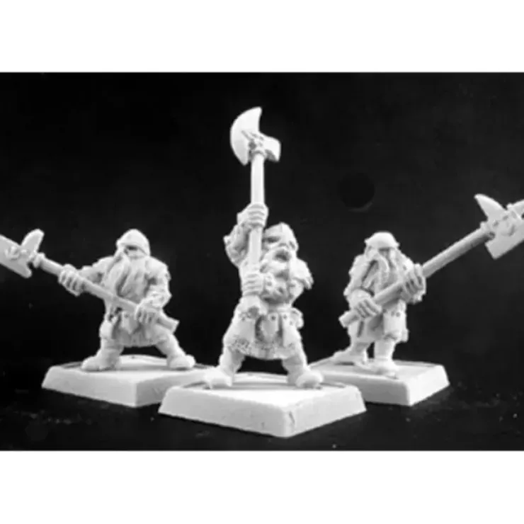 Tabletop Miniatures>Reaper Miniatures Halberdiers (9), Dwarf Grunt 06113 Warlord Army Pack Unpainted - Your Source for Gaming Essentials