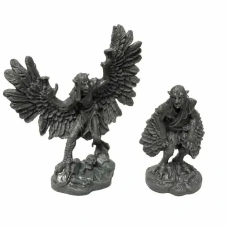 Tabletop Miniatures>Reaper Miniatures Harpies (2) #44162 Bones Black Unpainted Plastic Figures - Your Source for Gaming Essentials