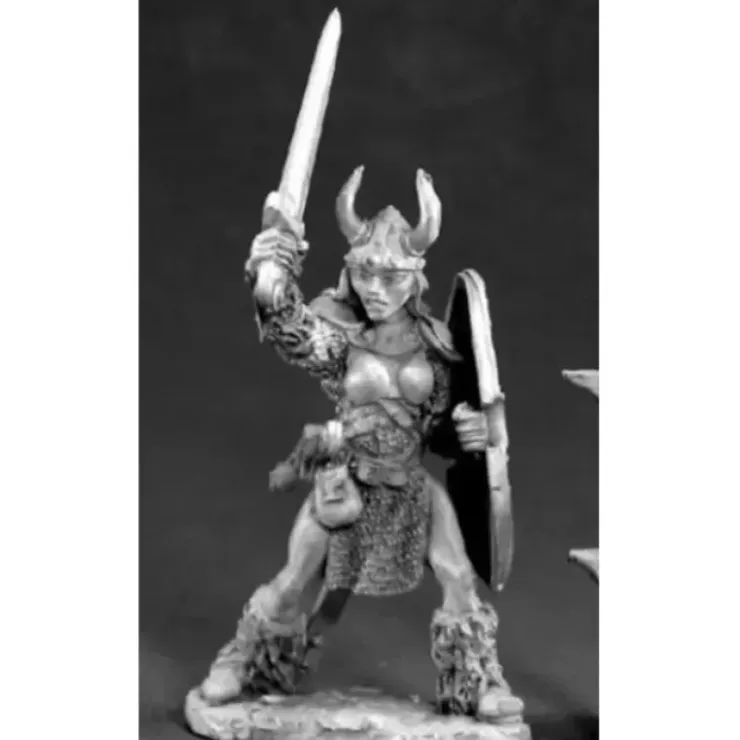 Tabletop Miniatures>Reaper Miniatures Ingrid Female Viking Warrior 03384 Dark Heaven Unpainted Mini - Your Source for Gaming Essentials