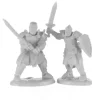 Tabletop Miniatures>Reaper Miniatures Knight Heroes (2) #77676 Unpainted Plastic Bones Mini Figure - Your Source for Gaming Essentials
