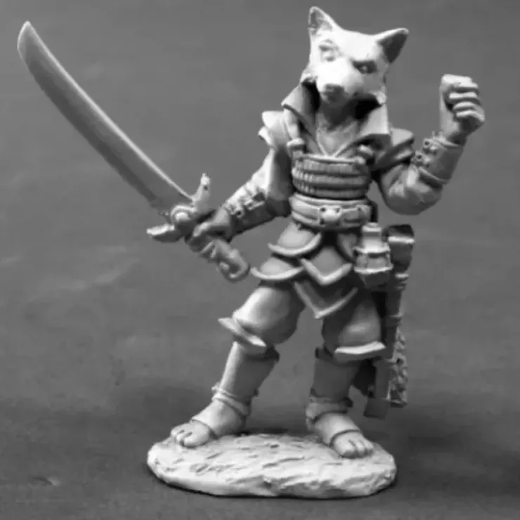 Tabletop Miniatures>Reaper Miniatures Kogo, Male Kitsune #03801 Dark Heaven Unpainted Metal Figure - Your Source for Gaming Essentials