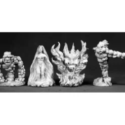 Tabletop Miniatures>Reaper Miniatures Lesser Elementals (4 Pcs) #02538 Dark Heaven Unpainted Metal - Your Source for Gaming Essentials
