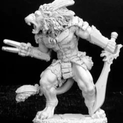 Tabletop Miniatures>Reaper Miniatures Lion Man #02880 Dark Heaven Legends Unpainted Metal RPG Figure - Your Source for Gaming Essentials
