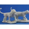 Tabletop Miniatures>Reaper Miniatures Lions(2) #77341 Bones Unpainted Plastic D&D RPG Mini Figure - Your Source for Gaming Essentials