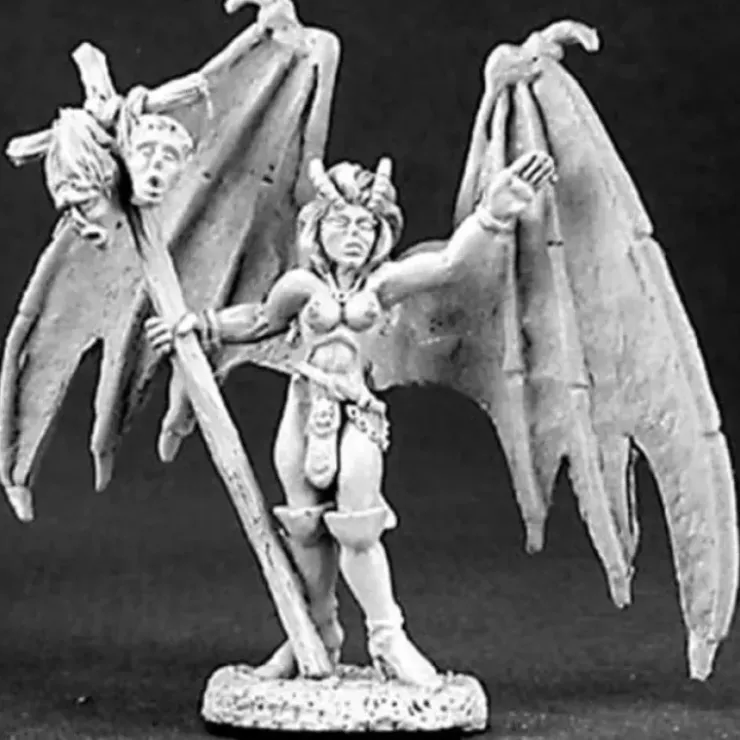 Tabletop Miniatures>Reaper Miniatures Lirris, Demon 03173 Dark Heaven Legends Unpainted Metal Figure - Your Source for Gaming Essentials