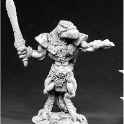 Tabletop Miniatures>Reaper Miniatures Lizardman Tyrant #02408 Dark Heaven Legends Unpainted Metal - Your Source for Gaming Essentials