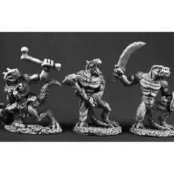 Tabletop Miniatures>Reaper Miniatures Lizardmen II (3 Pcs) #03558 Dark Heaven Unpainted Metal - Your Source for Gaming Essentials