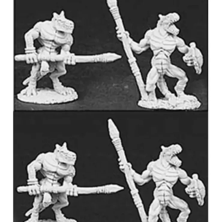 Tabletop Miniatures>Reaper Miniatures Lizard Men with Spears 4 Pieces 06039 Dark Heaven Legends Army - Your Source for Gaming Essentials