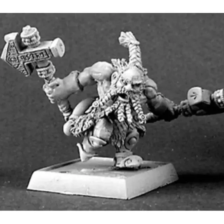 Tabletop Miniatures>Reaper Miniatures Logan, Dwarf Warlord #14303 Dwarves Unpainted RPG Mini Figure - Your Source for Gaming Essentials