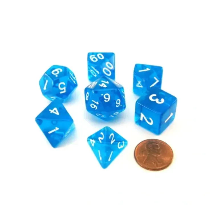 Dice>Reaper Miniatures Lucky Pizza Dungeon Dice - Clear Blue - Your Source for Gaming Essentials