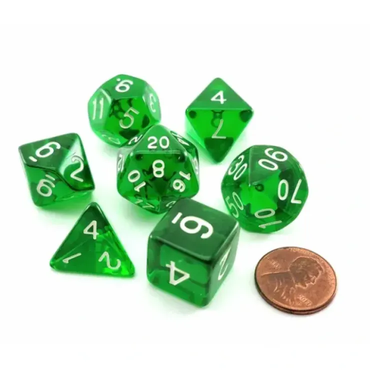 Dice>Reaper Miniatures Lucky Pizza Dungeon Dice - Clear Green - Your Source for Gaming Essentials