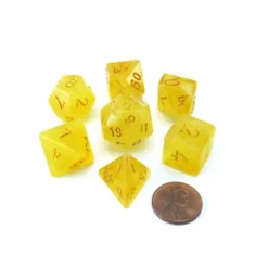 Dice>Reaper Miniatures Lucky Pizza Dungeon Dice - Gem Yellow - Your Source for Gaming Essentials